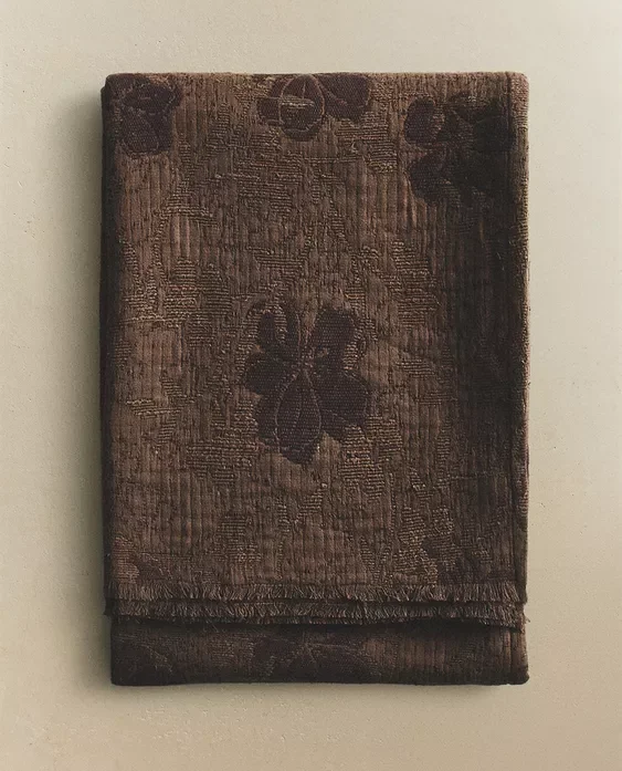 MANTA JACQUARD FLORES - Textiles, Uruguay | Zara Home