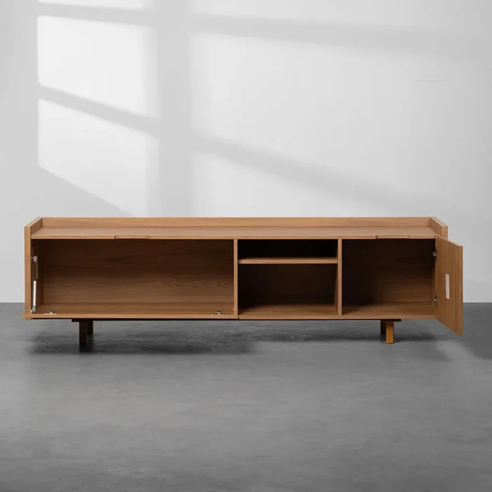 Rack Capri 160 cm - Olmo en Madera natural - Muebles para TV, Uruguay | Berna Home, vista 5