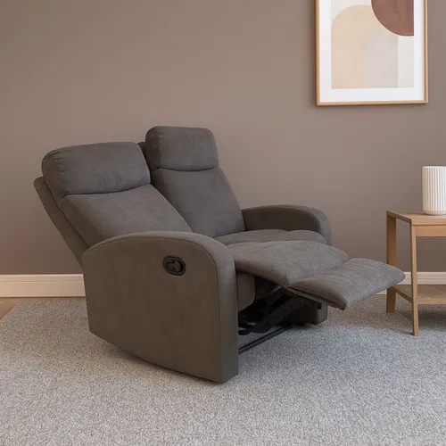 Reclinable Fine 2 cuerpos, grafito — Serra Amoblamientos en Gris - Sillones y sofás, Uruguay | Serra Amoblamientos