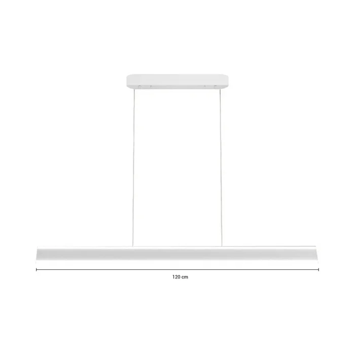 Luminaria Lineal LED Baku 120 cm Blanco en Blanco - Lámparas colgantes, Uruguay | Serlux, vista 5