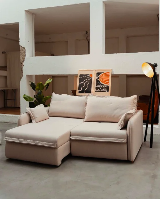 Sofá Petrópolis 3 Cuerpos (210cm) EASY CLEAN – Beige en Beige - Sillones y sofás, Uruguay | Berna home, vista 2