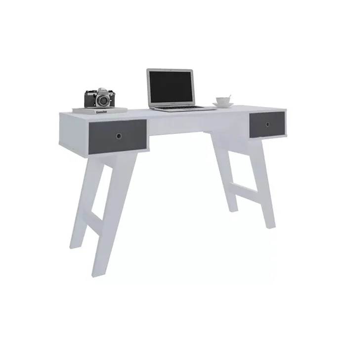 Escritorio Oficina Retro 2 Cajones Patas Altas en Blanco - Escritorios, Uruguay | Soy Hogar, vista 2