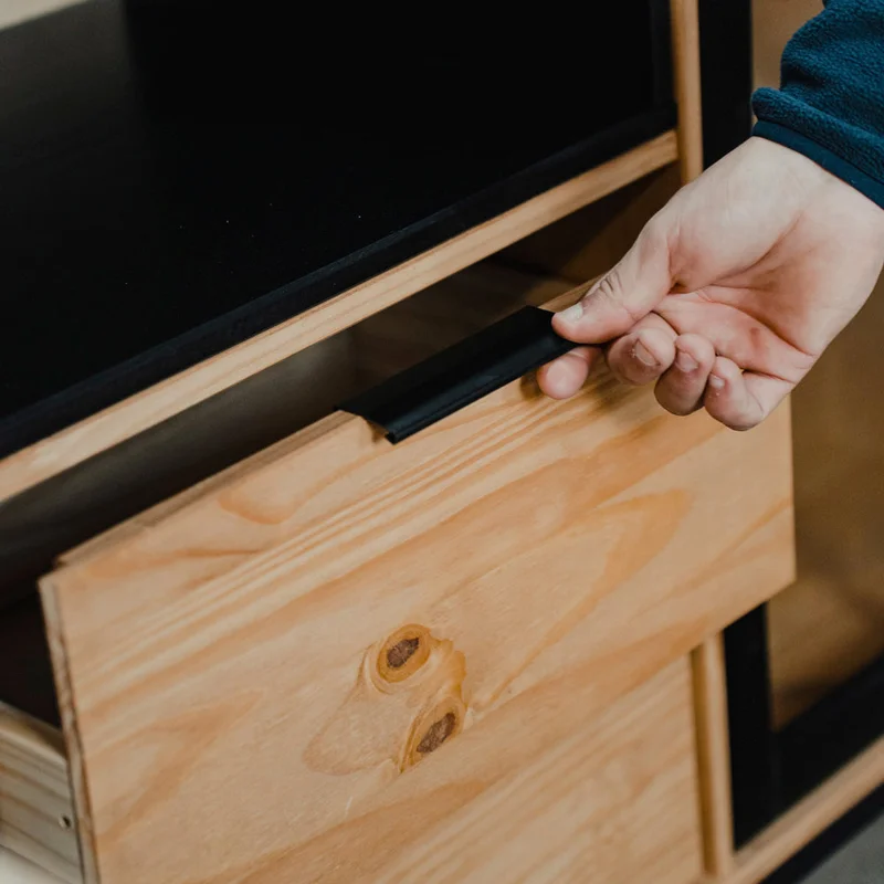 Aparador Bargueño Rack Living Comedor Madera Línea Denver en Madera natural - Muebles para TV, Uruguay | Ecowood, vista 5