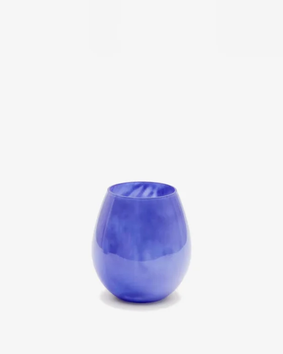 Jarrón Kelse de vidrio azul 21 cm en Azul - Jarrones, Uruguay | Kavehome