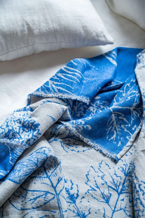 MANTA AUSTRIACA ALBA BLUE - 2.00 X 1.40 MTS en Azul - Textiles, Uruguay | La Iberica, vista 6
