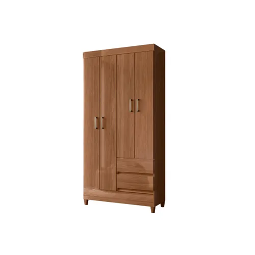 Ropero 4 puertas 2 cajones - Terminación Jequitibá - Linea Fit - Roperos y placares, Uruguay | Rústico Hogar