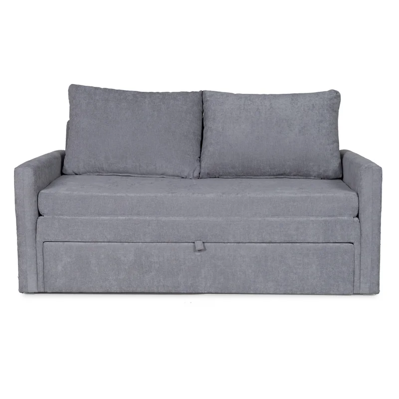 Sofá Cama Poliana - Tela Microfibra - Cora 06-153 (Grafito) en Gris - Sillones y sofás, Uruguay | Nyr, vista 5