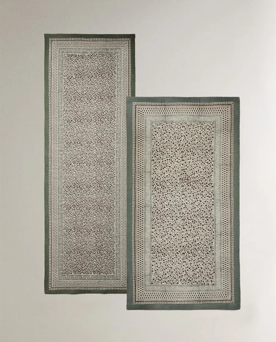 ALFOMBRA ALGODÓN ESTAMPADO BLOCK PRINT - Alfombras, Uruguay | Zara Home, vista 2