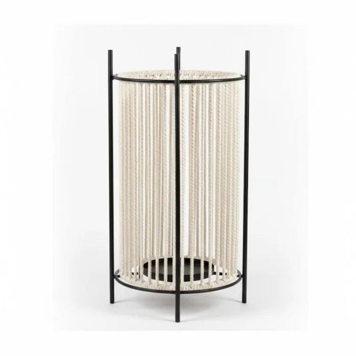 FANAL CILINDRICO METAL/CUERDA D17x34CM en Beige - Jarrones, Uruguay | Decohogar, vista 2