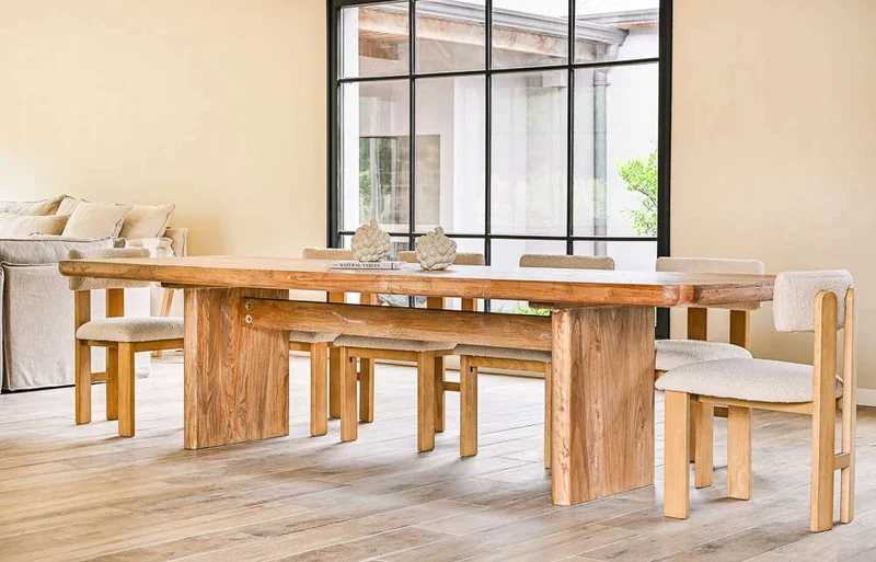 MESA COMEDOR ATHENA - 3.00 X 1.00 MTS en Madera natural - Mesas de comedor, Uruguay | La Iberica, vista 6