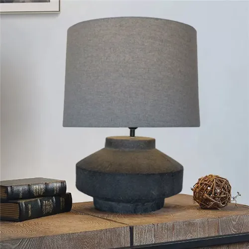 Lámpara de mesa terracota en Gris - Decoración, Uruguay | Concetto Casa