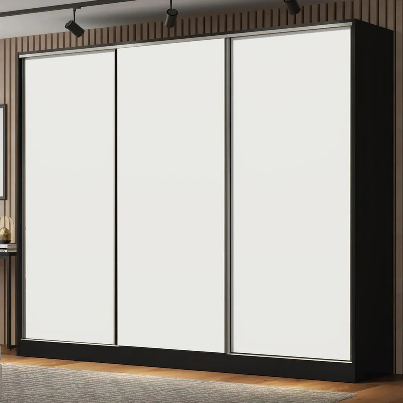 Ropero Placard Matrimonial 100% MDF Zurique 231cm Puertas Corredizas en Madera natural - Roperos y placares, Uruguay | Balton, vista 6