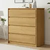 Comoda Cajonera Carla para Dormitorio 4 Cajones con Rieles Telescópicos - Marrocos en Madera natural - Cómodas, Uruguay | Mulata, vista 2 de 9