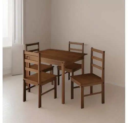 JUEGO COMEDOR OLIVIA 4 SILLAS /CERA - Mesas de comedor, Uruguay | Que Sal Muebleria