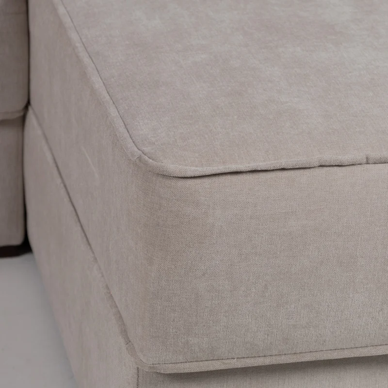 Rinconera Olimpus - Tela Microfibra - Chaise derecho - Kruger 02-152 (Beige) en Beige - Sillones y sofás, Uruguay | NYR, vista 3