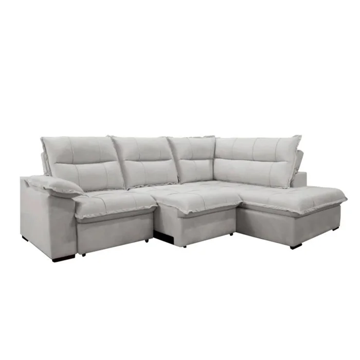 Sofá esquinero Cesky con Chaise en Gris - Sillones y sofás, Uruguay | Nario Hogar, vista 3