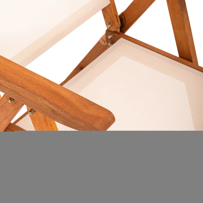 Silla Reclinable Madera Natural-beige Playacar en Beige - Muebles para el exterior, Uruguay | Divino, vista 3