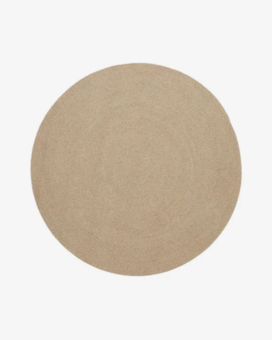 Alfombra redonda Despas de fibras sintéticas - beige Ø 200 cm en Beige - Alfombras, Uruguay | Kavehome