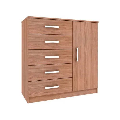 Comodas Cajoneras 5 Cajones 1 Puerta Dormitorio Demo 15d - Cómodas, Uruguay | Soy Hogar