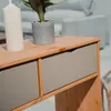 Aparador Mesa De Arrime 2 Cajones - Línea Berlín - Gris en Gris - Muebles para TV, Uruguay | Ecowood, vista 2 de 7