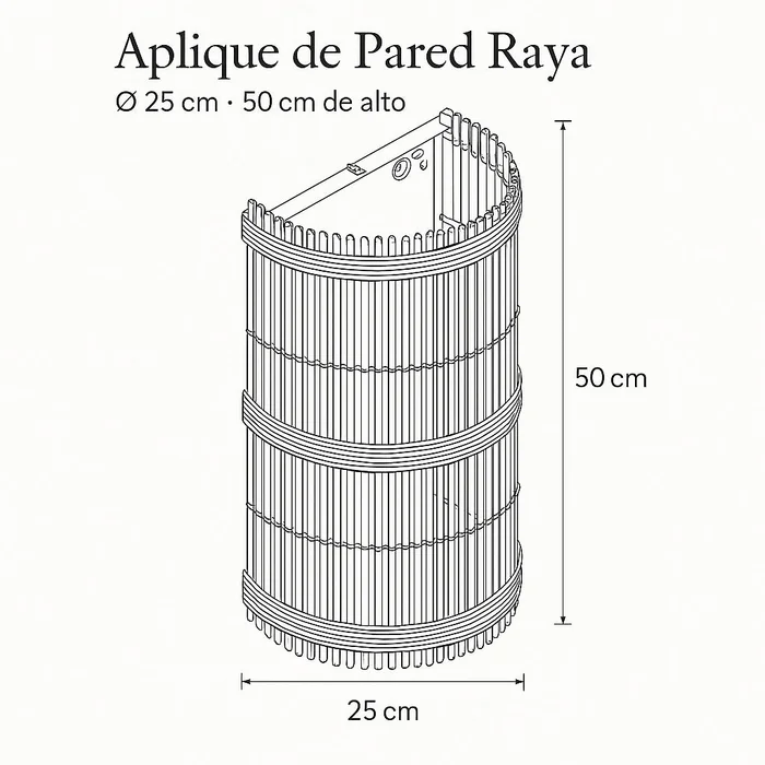Aplique de Pared de Ratán Raya - Butacas, banquetas y puffs, Uruguay | Casakos, vista 10