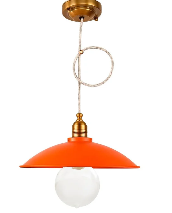 Vintage Terracota con bombilla Redonda en Naranja - Lámparas colgantes, Uruguay | Darko Lighting