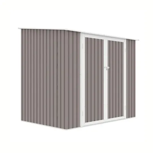 Galpón de Jardín - Joy B Metálico con Puerta Doble - 222x149x194 cm en Gris - Muebles para el exterior, Uruguay | Rústico Hogar