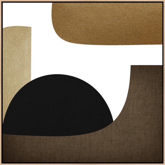 CUADRO ABSTRACTO CANVAS MARCO MADERA - Decoración de pared, Uruguay | Champagne Home