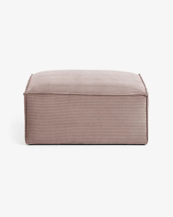 Reposapiés Blok 90 x 70 cm - pana rosa en Rosa - Butacas, banquetas y puffs, Uruguay | Kavehome, vista 6