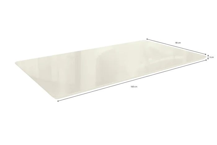 Mesa Mira Rectangular - Madera Maciza y Vidrio Sobrepuesto en Blanco - Mesas de comedor, Uruguay | Balton, vista 8