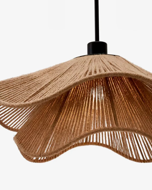 Pantalla para lámpara de techo Pontos de yute con acabado natural Ø 50 cm en Marrón - Lámparas colgantes, Uruguay | Kavehome, vista 3