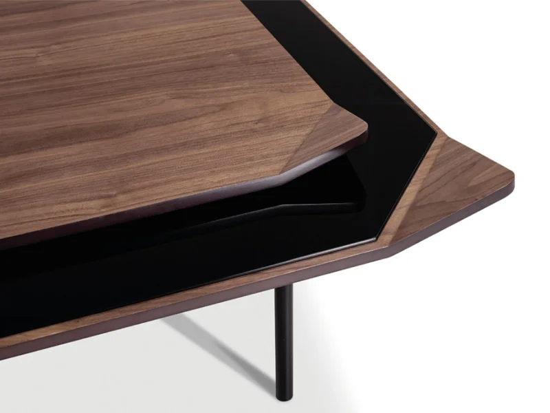 Mesa de centro Tangram rectangular en Negro - Mesas de living, Uruguay | Arquetipo, vista 3