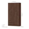 Ropero Dakar 4 puertas 2 cajones con estantes y perchero 172x90x35 cm Interior Natural en Madera natural - Roperos y placares, Uruguay | Mulata, vista 6 de 6
