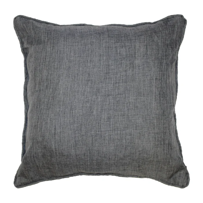 Almohadón C/ribete Algodon Gris Ank Grafito en Gris - Textiles, Uruguay | Divino