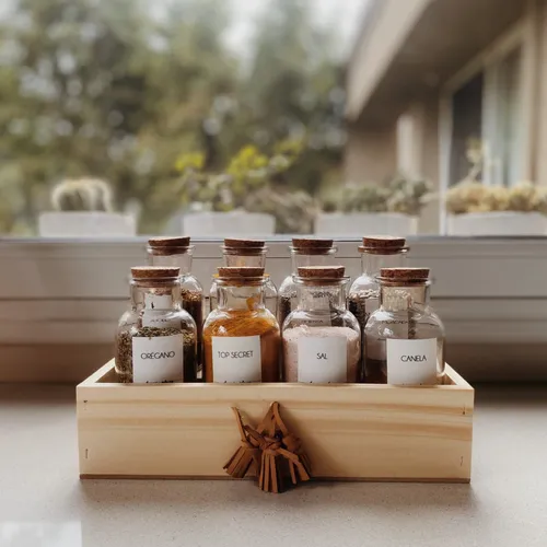Kit especiero en Madera natural - Decoración, Uruguay | Dreams On Time