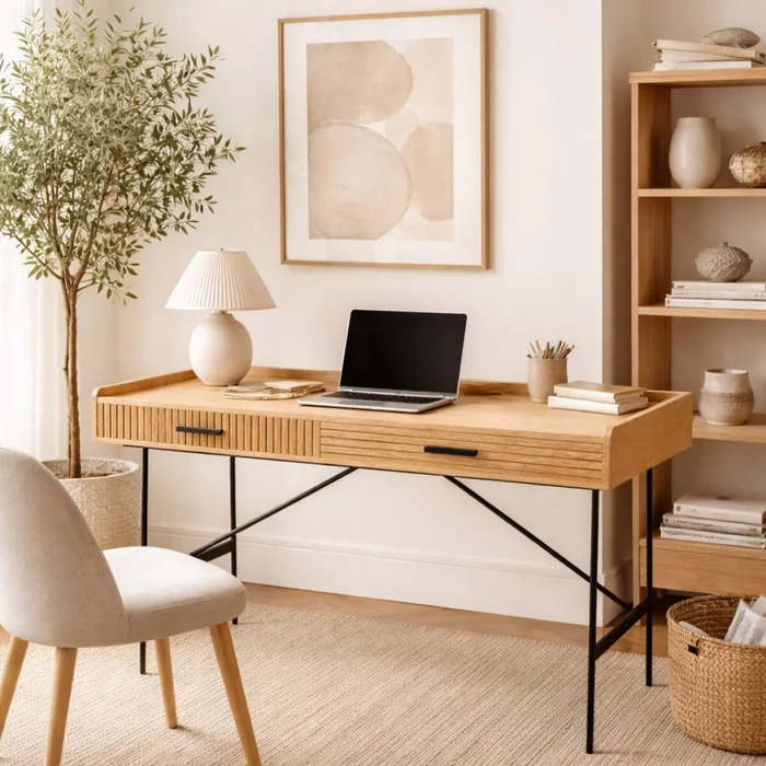 Escritorio Phillipe en Madera natural - Escritorios y sillas de escritorio, Uruguay | Samic, vista 2