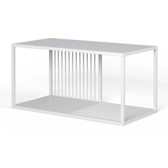 Mesa Ratona Metal Blanco Olivia en Blanco - Mesas de living, Uruguay | Divino, vista 4