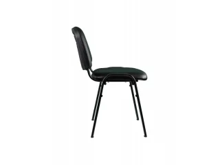 Silla tapizada cuero para sala de espera en Negro - Sillas de escritorio, Uruguay | Quesal, vista 3