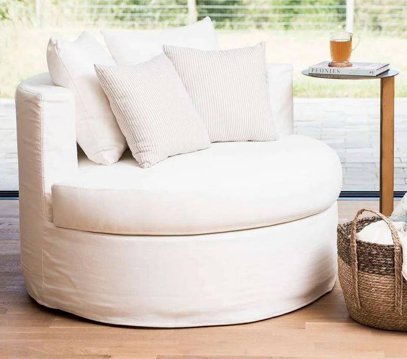 SILLON MANUELA REDONDO - 1.10 MTS. en Blanco - Sillones y sofás, Uruguay | La Iberica, vista 4
