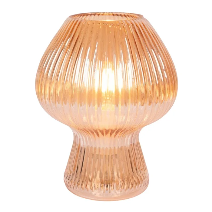 Lámpara De Mesa Vidrio Natural-beige Lt95179 en Amarillo - Lámparas de mesa, Uruguay | Divino, vista 2