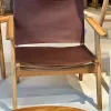 Butaca cuero y madera en Marrón - Butacas, banquetas y puffs, Uruguay | FMB, vista 1 de 7