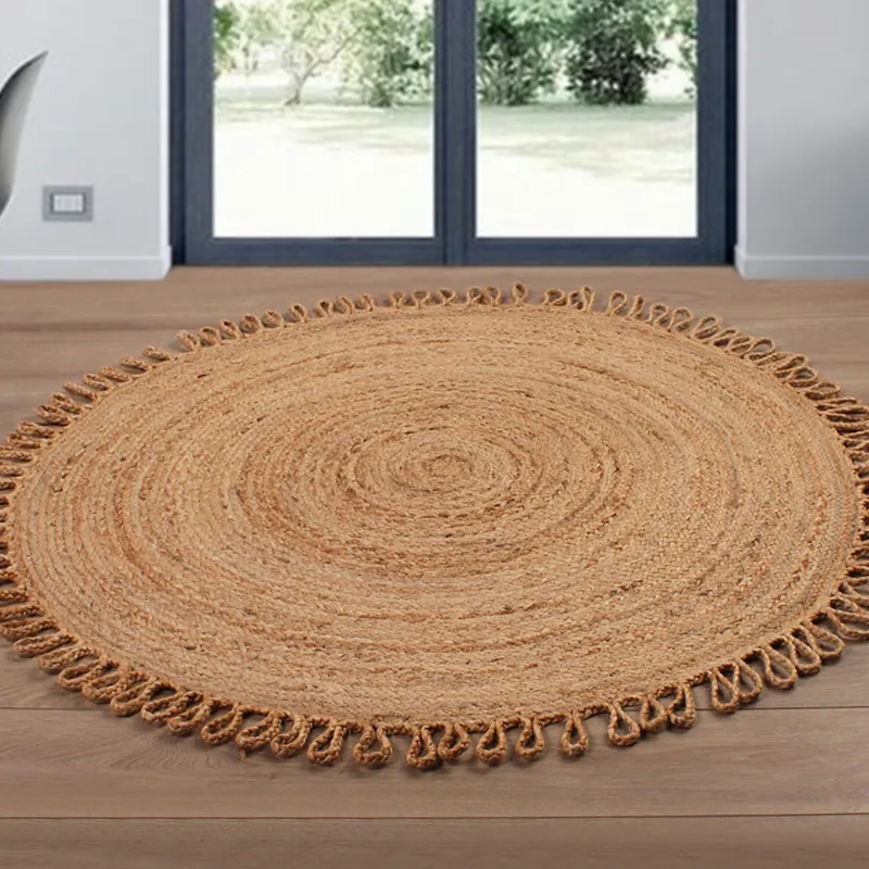 Alfombra Yute Braided Patiya Redonda 120 en diseno-1 - Textiles, Uruguay | Tiendas Montevideo