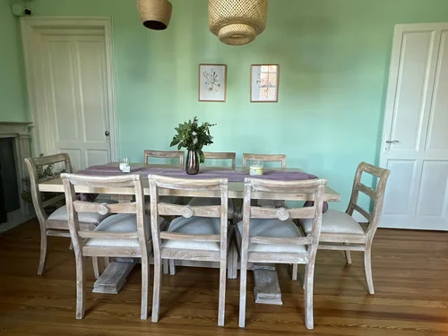 Juego De Comedor Madera Ozark Doble Pie 8 Sillas 200x100 Cm A Eleccion en Madera natural - Mesas de comedor, Uruguay | Ozark Home, vista 5