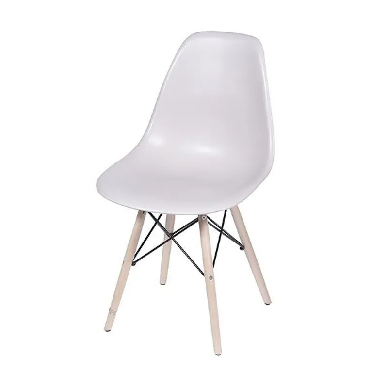 SILLA EAMES COMEDOR CON BASE EN MADERA BEIGE - Sillas, Uruguay | Decohogar