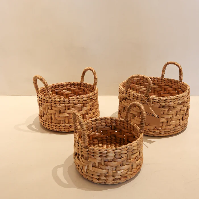 Canasto Bulat - Set x3 en Madera natural - Butacas, banquetas y puffs, Uruguay | Casakos, vista 2