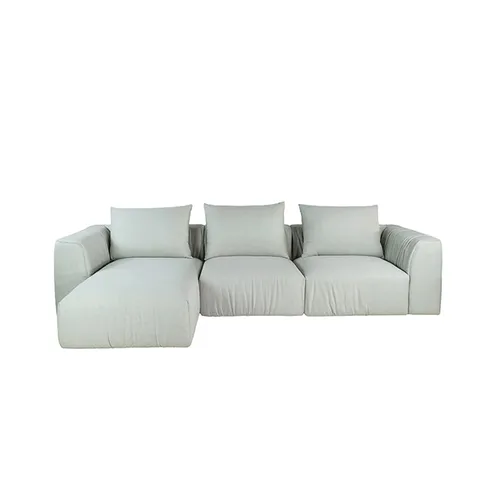 SOFA CORSO CHAISE LONGUE IZQUIERDO 296X105X80CM TELA GRIS CLARO - Sillones y sofás, Uruguay | Vinibel