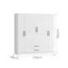 Armario Ropero Placard de 6 Puertas Línea Plus con 2 Cajones y Perchero Horizontal - MDP - Blanco en Blanco - Roperos y placares, Uruguay | Mulata, vista 8 de 8