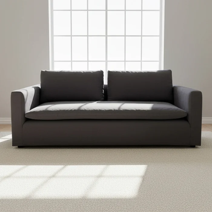 Sofá 3 Cuerpos Tela Gris Nunu Gris Osc en Gris - Sillones y sofás, Uruguay | Divino