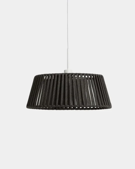 Pantalla para lámpara de techo Aldet de cuerda plana - negro Ø46 cm en Negro - Muebles para el exterior, Uruguay | Kavehome