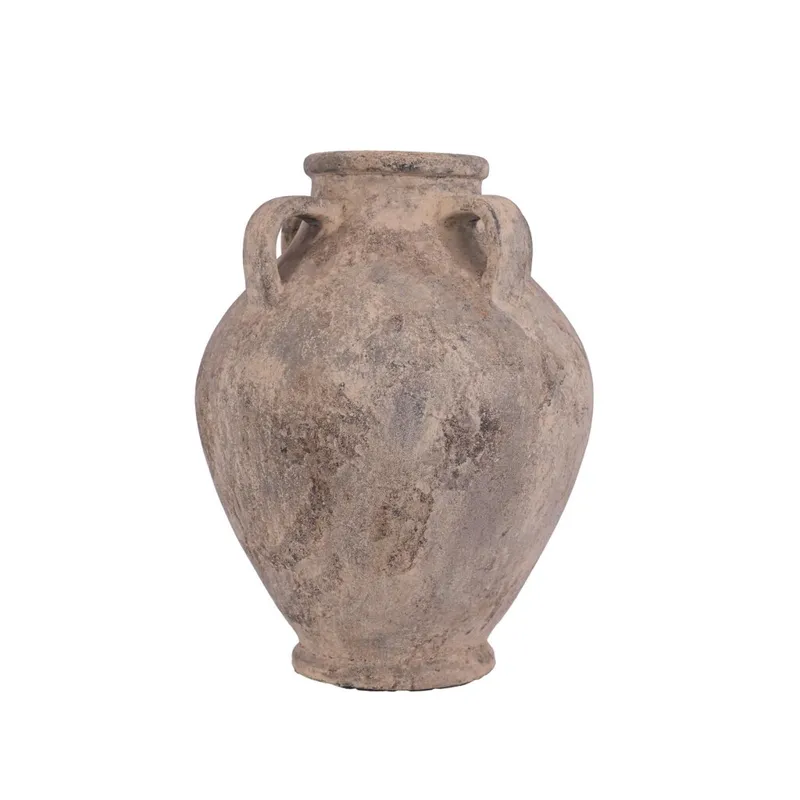 Jarrón Decorativo Egipto Terracota Natural-beige Natural/gris en Madera natural - Jarrones, Uruguay | Divino